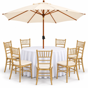 Gold Chiavari Umbrella Set