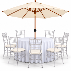 Clear Chiavari Umbrella Set